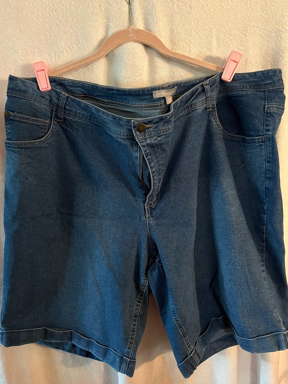 Woman’s Within Classic Denim Bermuda Shorts - Blue